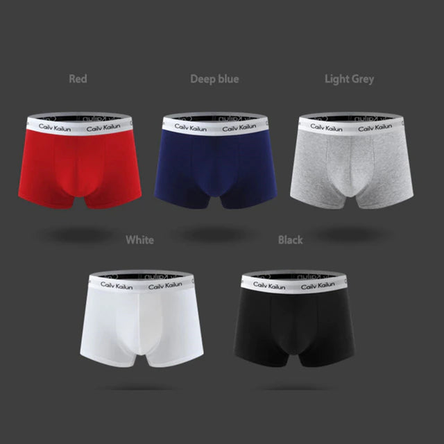 Antibacterial Men's Solid Colour Breathable Underwear (Pack of 7)
