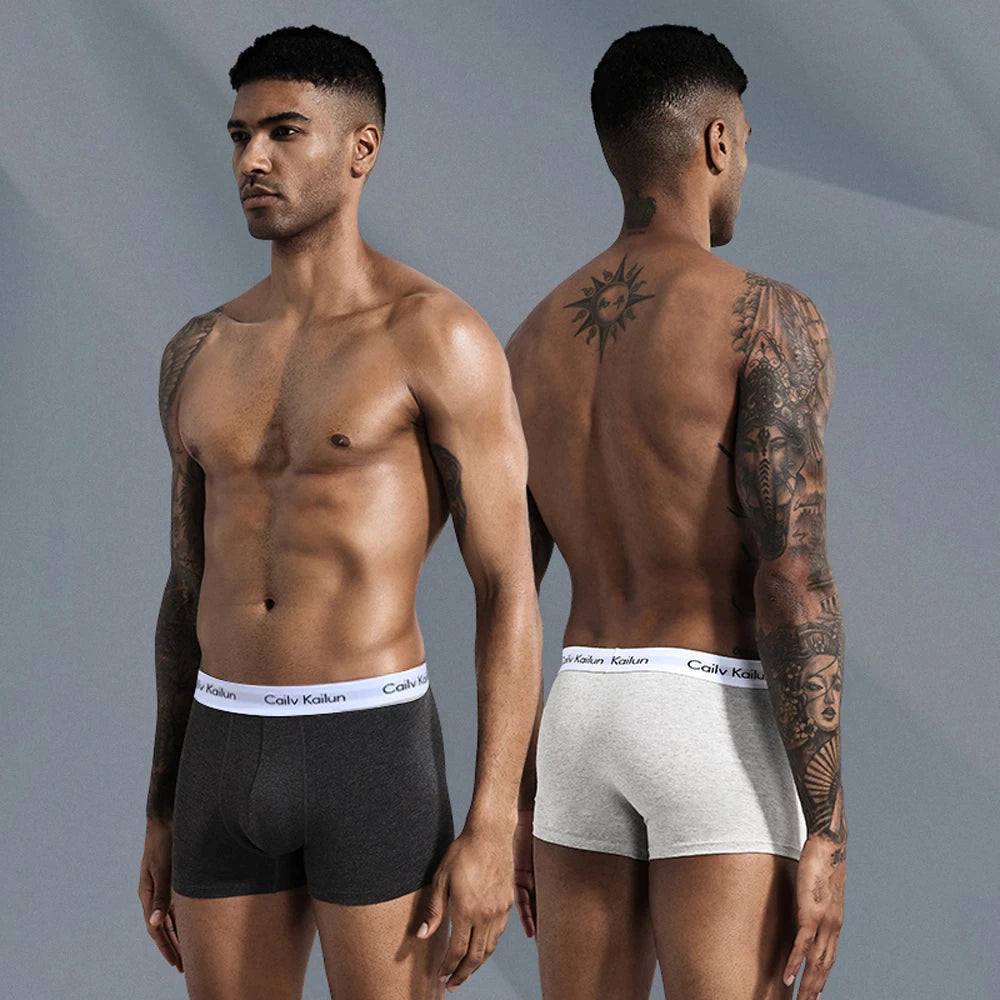 Antibacterial Men's Solid Colour Breathable Underwear (Pack of 7)