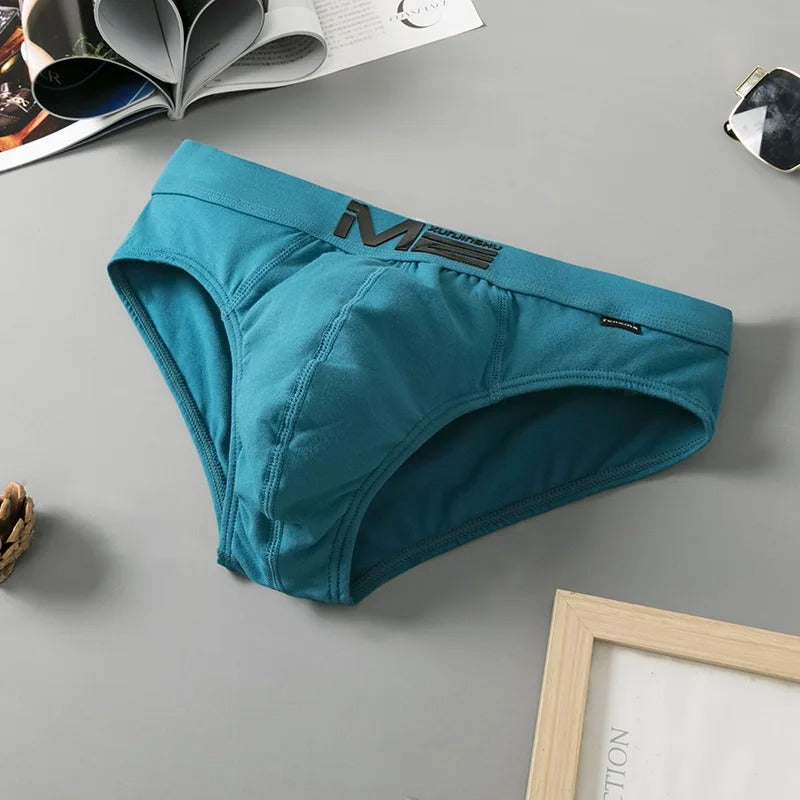 Men's Cotton Letter Pattern Soft Breathable Briefs (Pack of 7)